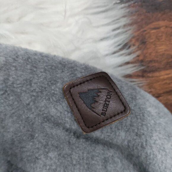 Burton Gray Fleece Pullover Colorful Button Placket Sherpa Jacket Men's Large - Picture 7 of 15